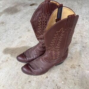 Vintage Panhandle Slim‎ Brown Leather Cowboy Boots Western Rodeo 11